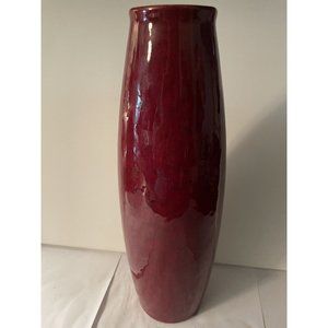 Amano Pottery OxBlood Red 11 inch Vase